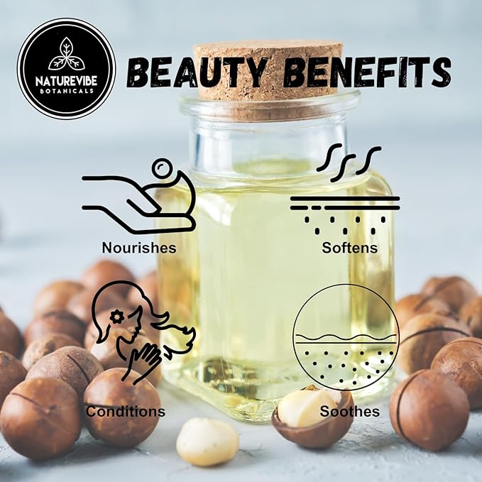 Naturevibe Botanicals Macadamia Oil 32 Ounces