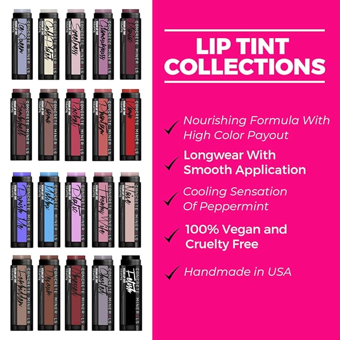 Concrete Minerals Lip Tints, Nourishing Formula With High Nourishing