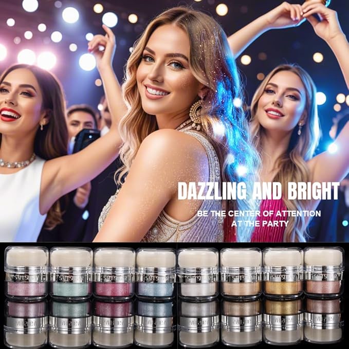 Glitter Body Highlighter Powder Body Shimmer Sparkle Face sponge head(05#)