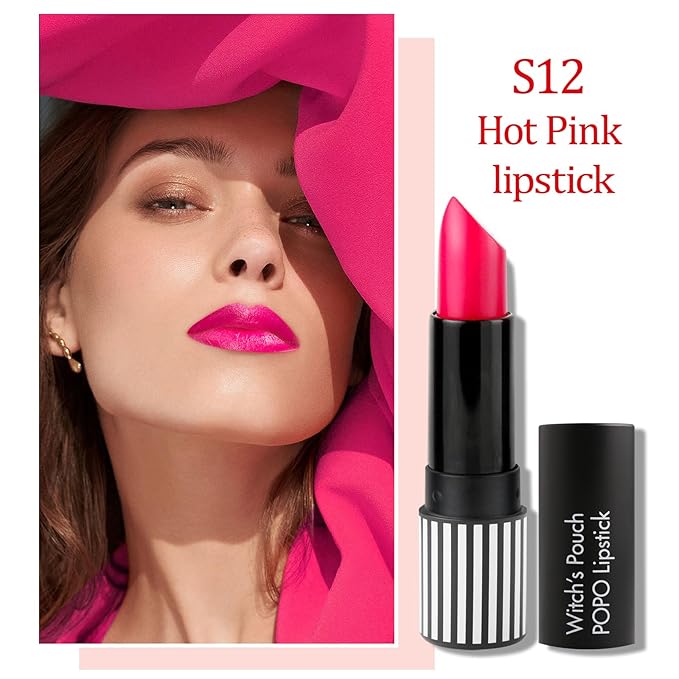 Witch's Pouch Hot Pink Lipstick for Women - Moisturizing