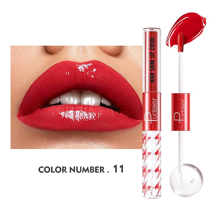 Liquid Lipstick with Clear Lip Gloss, Liquid Lip Gloss,