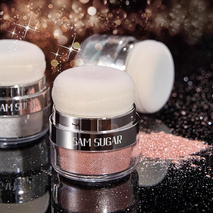 Glitter Body Highlighter Powder Body Shimmer Sparkle Face sponge head(05#)