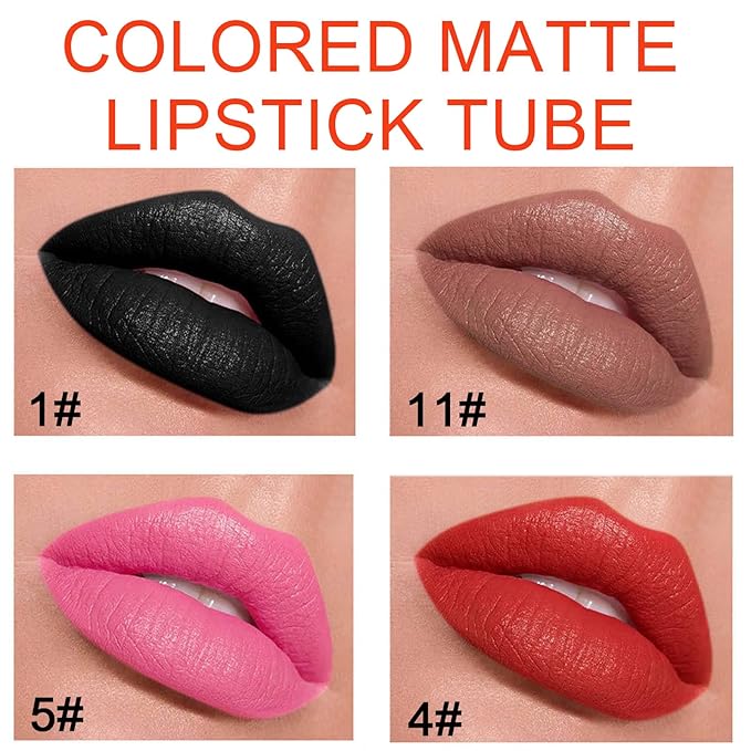 Pink Matte Lipstick Tube, Smudge Proof Long Lasting Smudge