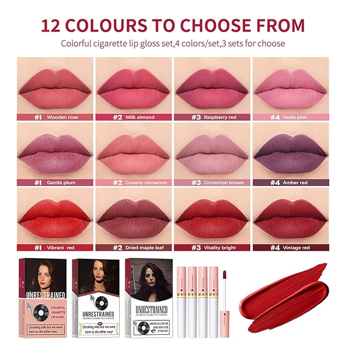 Cigarette Case Lipstick Nude Matte Little Tube Lip Cigarette