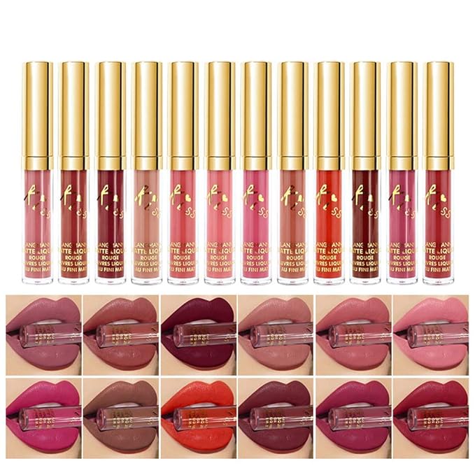 Matte Liquid Lipstick set Waterproof Long Lasting Non-Stick Long