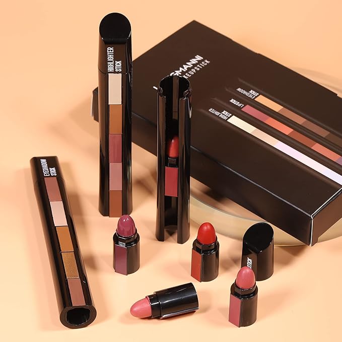5Pcs Matte Lipstick Set + 5Pcs Matte Cream Countour/Highlight