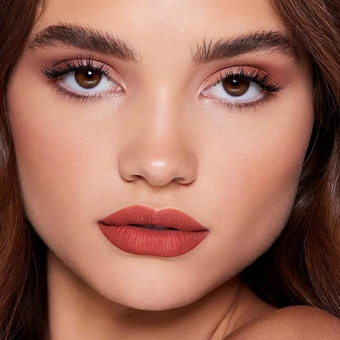 2Pcs Matte Liquid Lipstick and Lip Liner Set,Waterproof Gloss