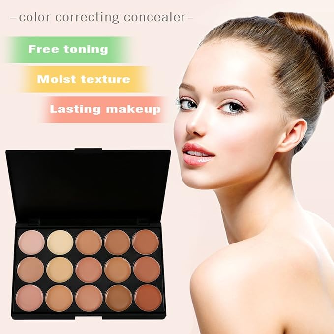 15 Colors Contour Palette Kit: Cream Concealer Palette
