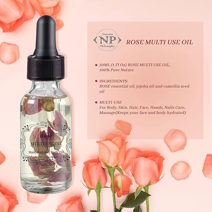 Rose Multi-Use Oil, Organic Plant Fragrant
