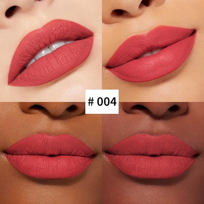 2Pcs Matte Liquid Lipstick and Lip Liner Set,Waterproof Gloss