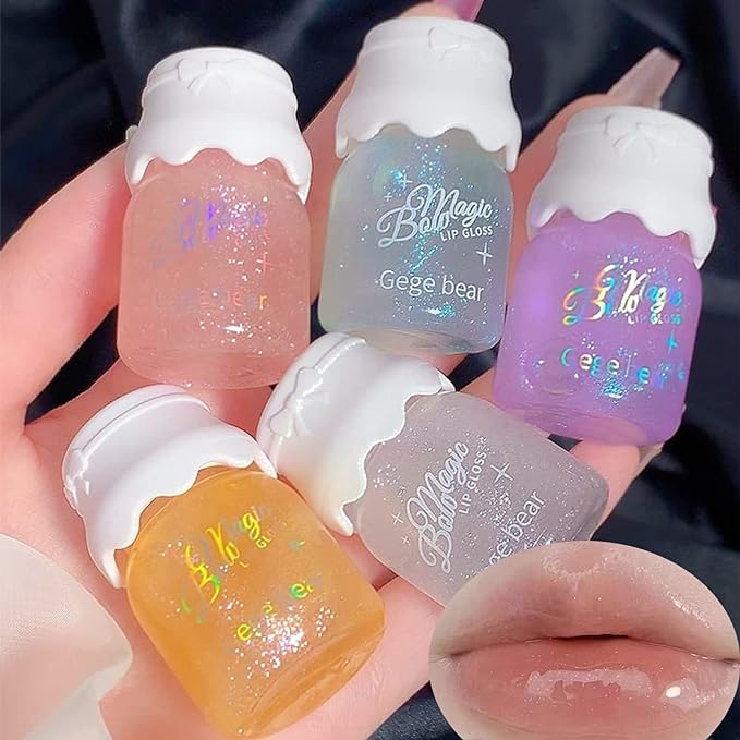 5 Colors Shimmer Lip Gloss Set Hydrating Lip Gloss