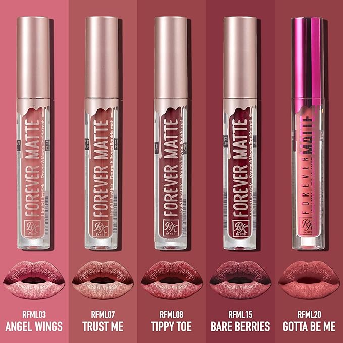Ruby Kisses Forever Matte Liquid Lipstick 5 Pack RFML03&07&08&15&20