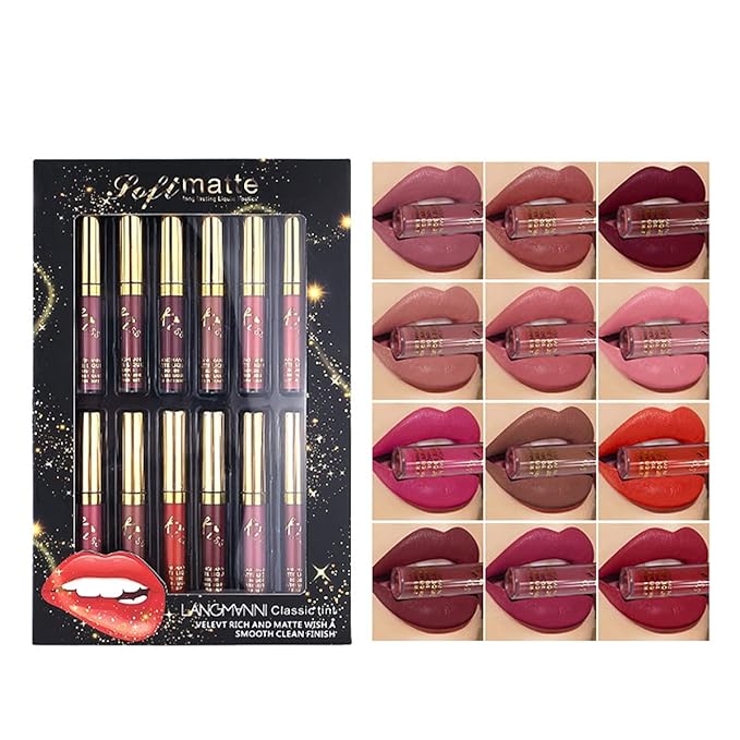 Matte Liquid Lipstick set Waterproof Long Lasting Non-Stick Long