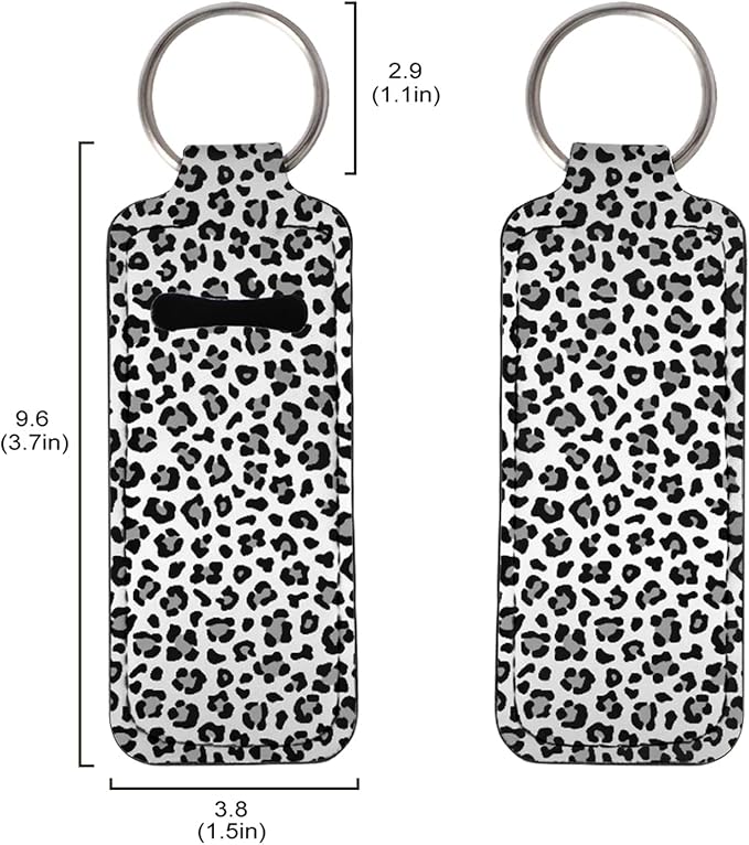 Horeset Lipstick Holder Keychains Strawberry Print Elasticity Pocket Gloss