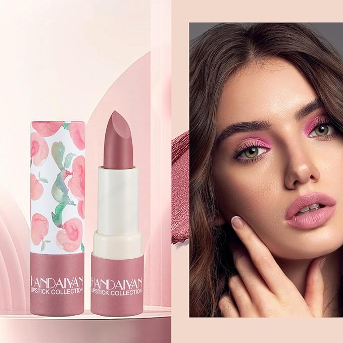 Lipstick for Women 4Pcs,Nude Lipstick Set,Lipstick Long Lasting,Velvet Lipstick