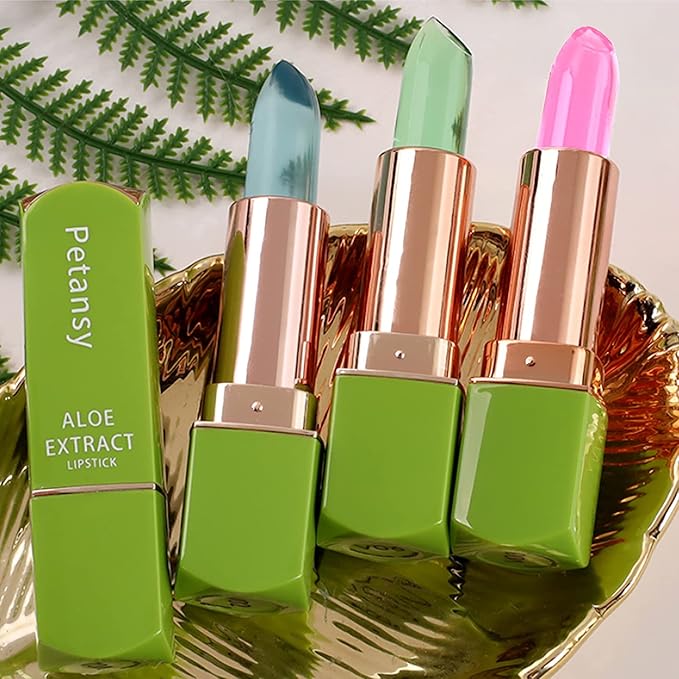 Petansy 3 Packs Aloe Vera Lipstick, Lips Moisturizer Long