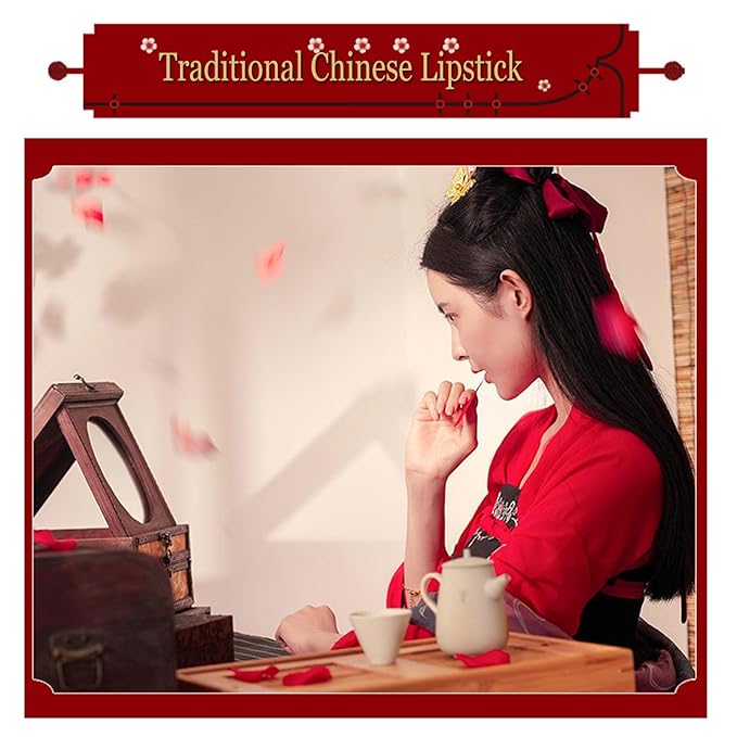 Traditional Chinese Lipstick,Chinese Ancient Style Lipstick,12 PCS Makeup Rouge
