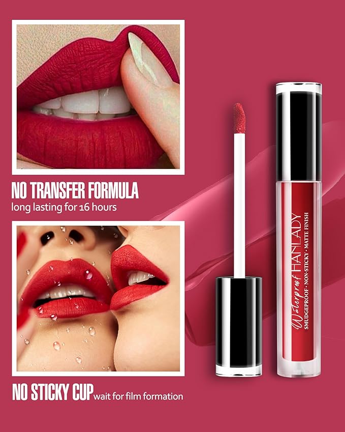 Pink Lipstick Matte, Bright Pink Liquid Lipstick Long Bright