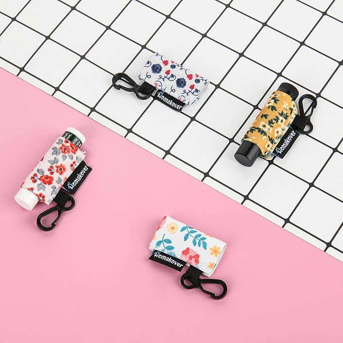4 Pack Compact Clip-On Chapstick Holder Balm