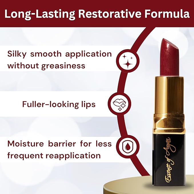 ๐๐๐๐ฒ๐ป๐ฐ๐ฒ ๐ผ๐ณ ๐๐ฟ๐ด๐ฎ๐ป Moisturizing Deep Red Lipstick, Tinted Moisturizing