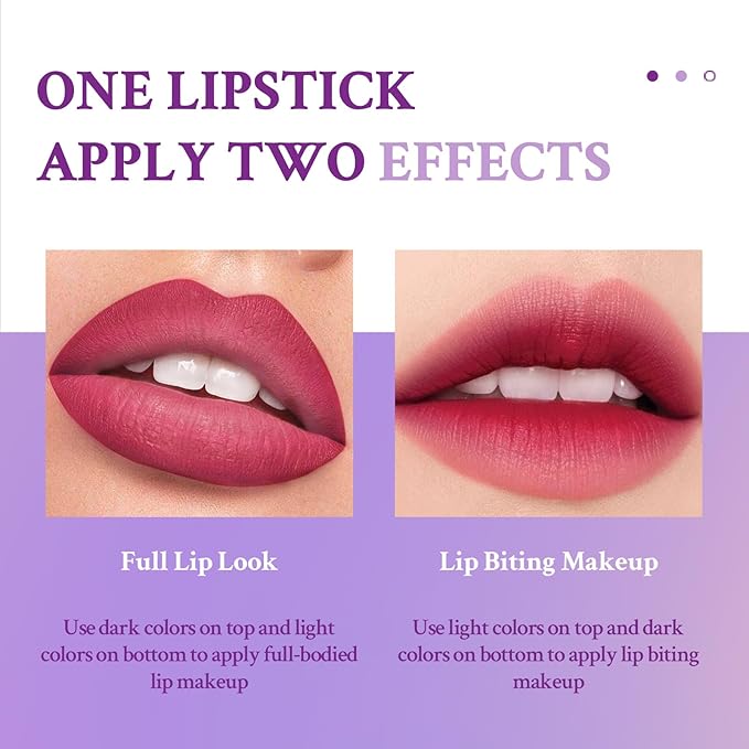 Double Colors 2 in 1 Lipstick and Lip Long