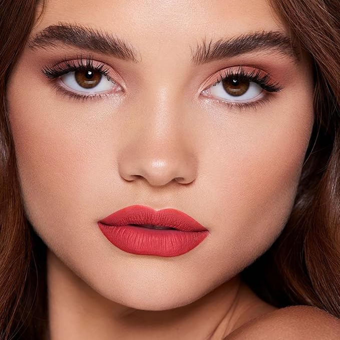 2Pcs Matte Liquid Lipstick and Lip Liner Set,Waterproof Gloss