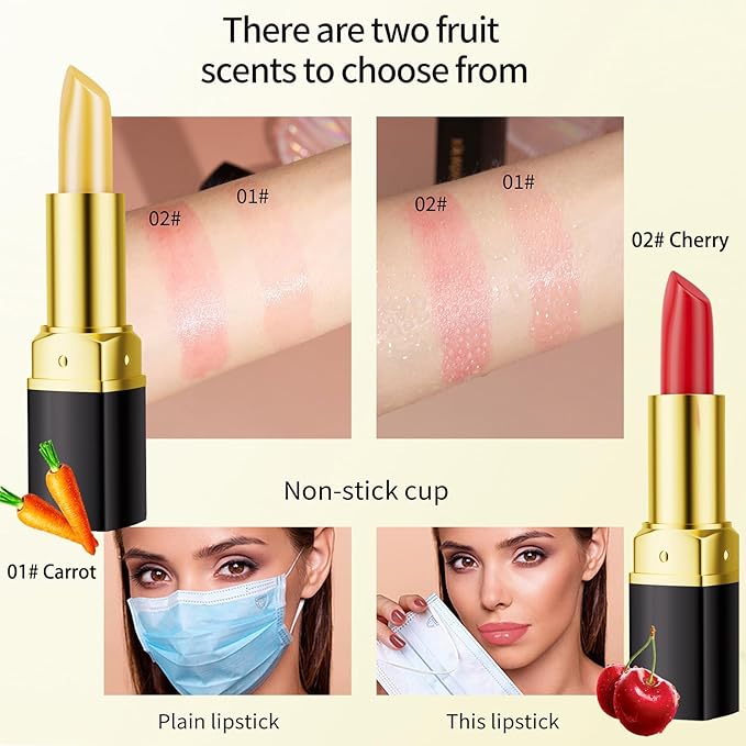 Color Changing Lipstick 2 Pack Tinted Lip Balm Changing