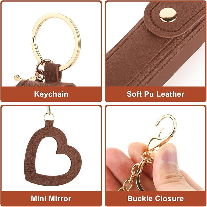Lipstick Organizer Keychain Chapstick Case with Mirror Organizer