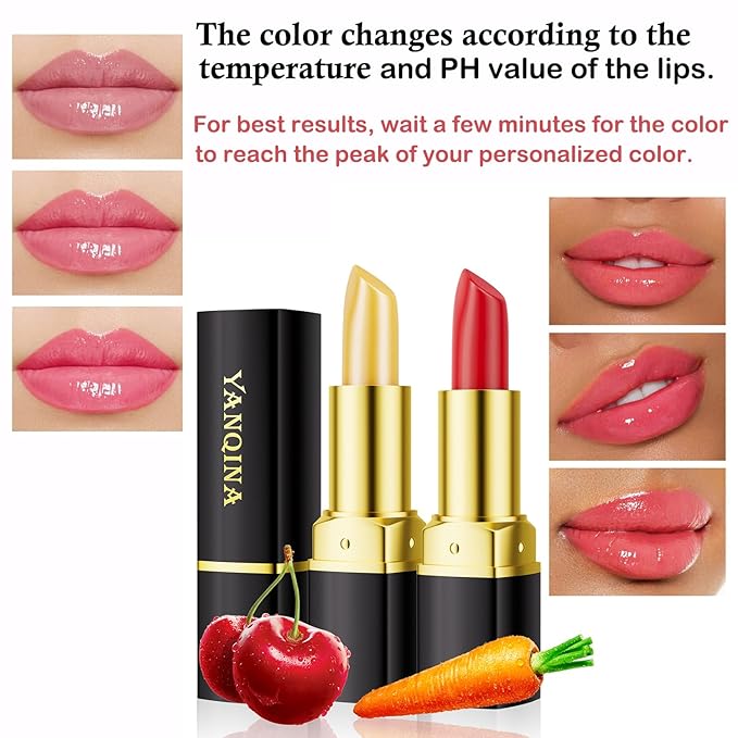 Color Changing Lipstick 2 Pack Tinted Lip Balm Changing