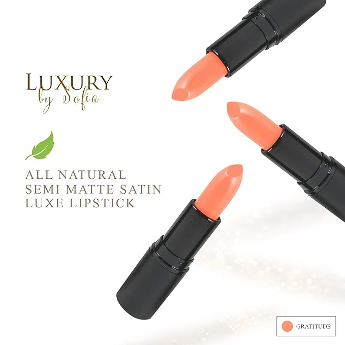 Coral - All Natural Lipstick, Semi Matte Lip Moisturizing
