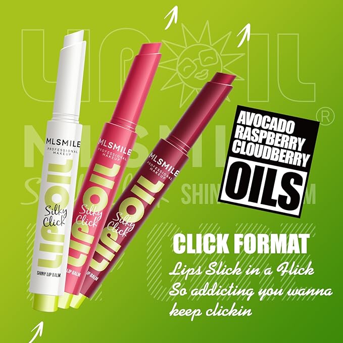 3 Colors Press Lipstick Lip Oil Slick Click,Korean Shining