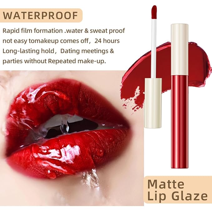 12 Colors Matte Lipstick labiales mate Matte Liquid Long-Lasting