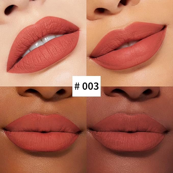 2Pcs Matte Liquid Lipstick and Lip Liner Set,Waterproof Gloss