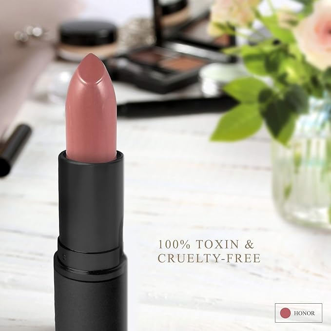 All Natural Lipstick, Semi Matte Lip Color, Moisturizing Moisturizing