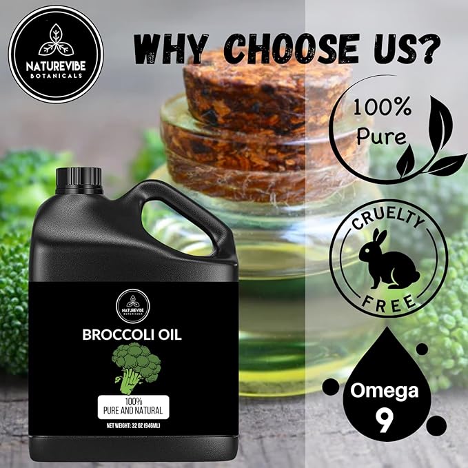 Naturevibe Botanicals Broccoli Oil 32 Ounces