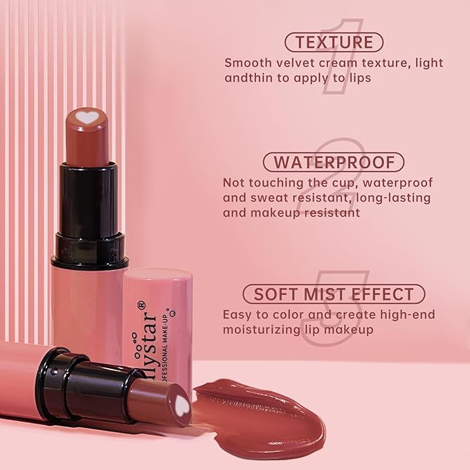3 Colors Lipstick Set, Hydrating Tinted Lip Balm Hydrating