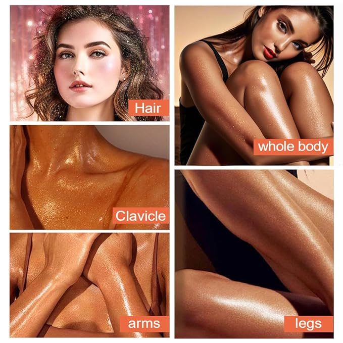 Glitter Body Highlighter Powder Body Shimmer Sparkle Face sponge head(05#)