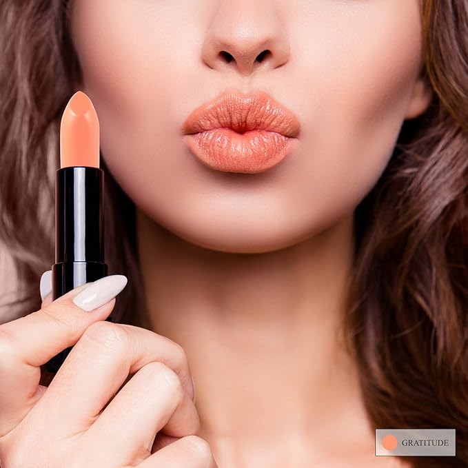 Coral - All Natural Lipstick, Semi Matte Lip Moisturizing