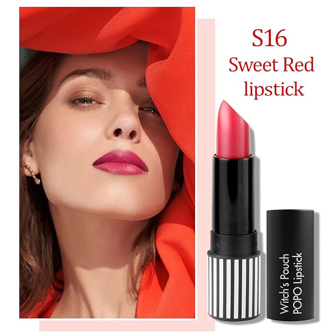 Witch's Pouch Sweet Red Lipstick for Women - Moisturizing