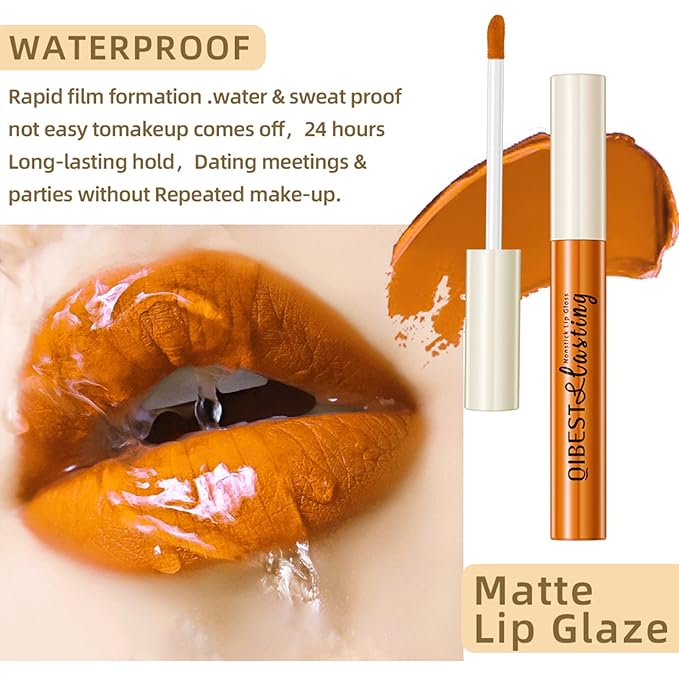 QiBest Goth Black & Bold Lipstick for Halloween Lipstick