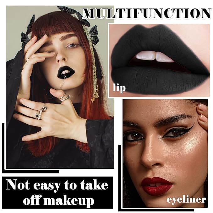Matte Lipstick Black Lipstick And Lip Liner Set Gloss
