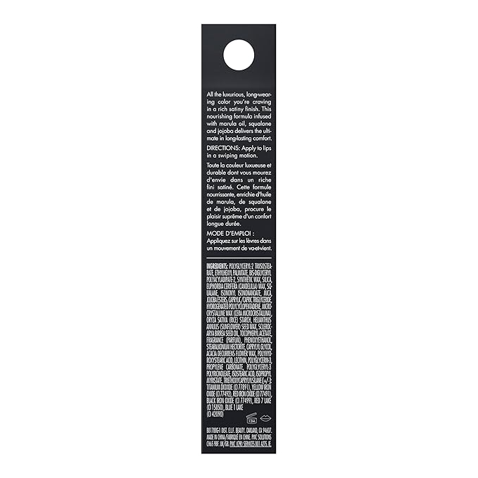 e.l.f. O Face Satin Lipstick, Richly Pigmented, Nourishing Face