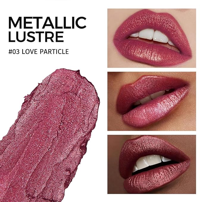 Glitter Lipstick for Women with Metallic 3D Shine Lipstick 14OZ