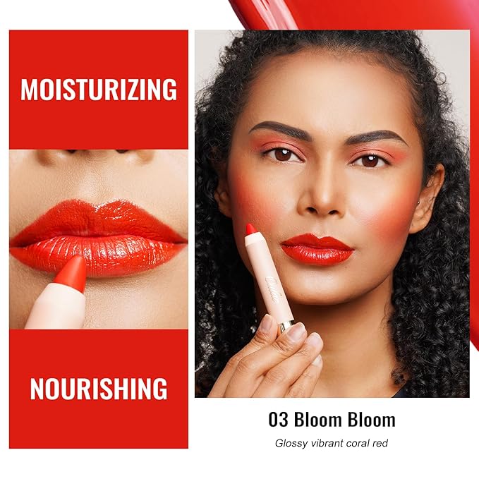 Oulac Coral Red Lipstick - Moisturizing Lipstick Tinte 48g