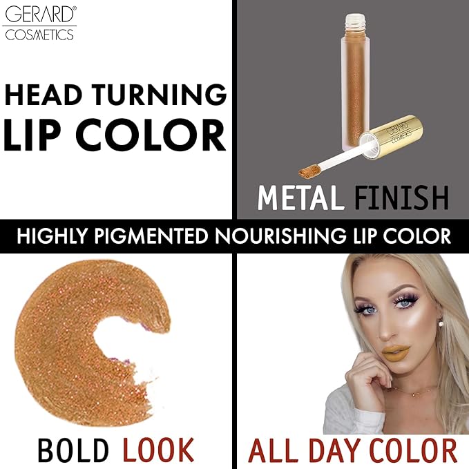 Gerard Cosmetics Metal Matte Liquid Lipstick Vegas | Gerard