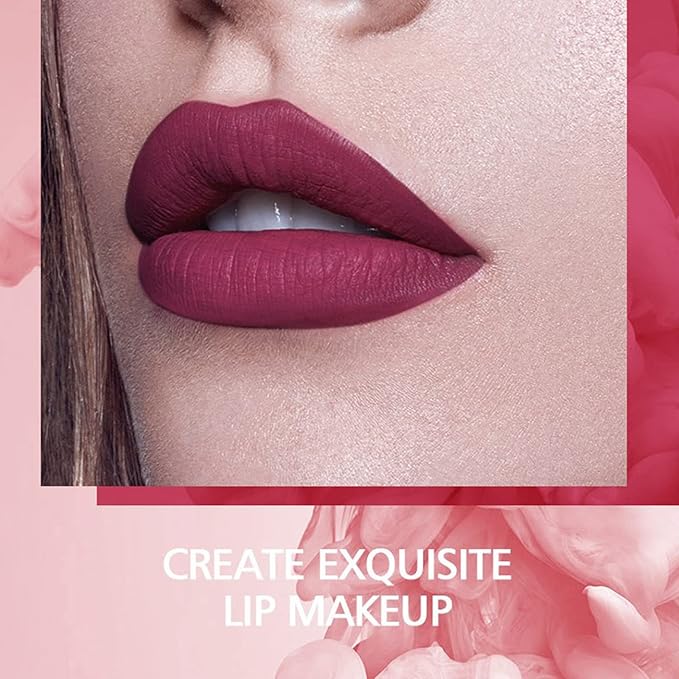 24Pcs Long-Lasting Matte Nude Lip Gloss Lipstick Lip Long-Lasting