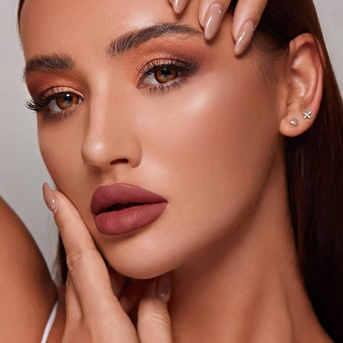 MAKI YIKA 3Pc Matte Liquid Lipstick Set, Dark Lipstick