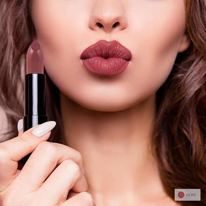 All Natural Lipstick, Semi Matte Lip Color, Moisturizing Moisturizing