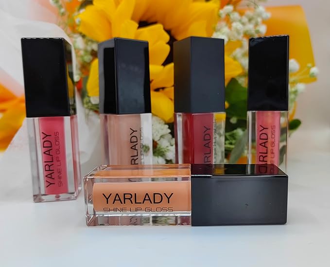 5pcs lip gloss combination set, 4pcs Shiny Lip gloss