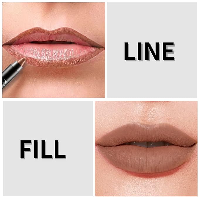 Boobeen Matte Lipstick Pencil Lip Crayon Stick Matte Velvet Lipgloss Creamy Lip Liner Full Coverage High Pigment Waterproof Non-Fade Lipstick for Women, Matte Lip Stain with Smooth Makeup